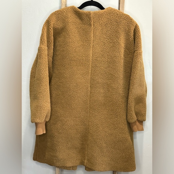 Madewell Cocoon Bonded Teddy Sherpa Coat Size Large - Picture 3 of 6